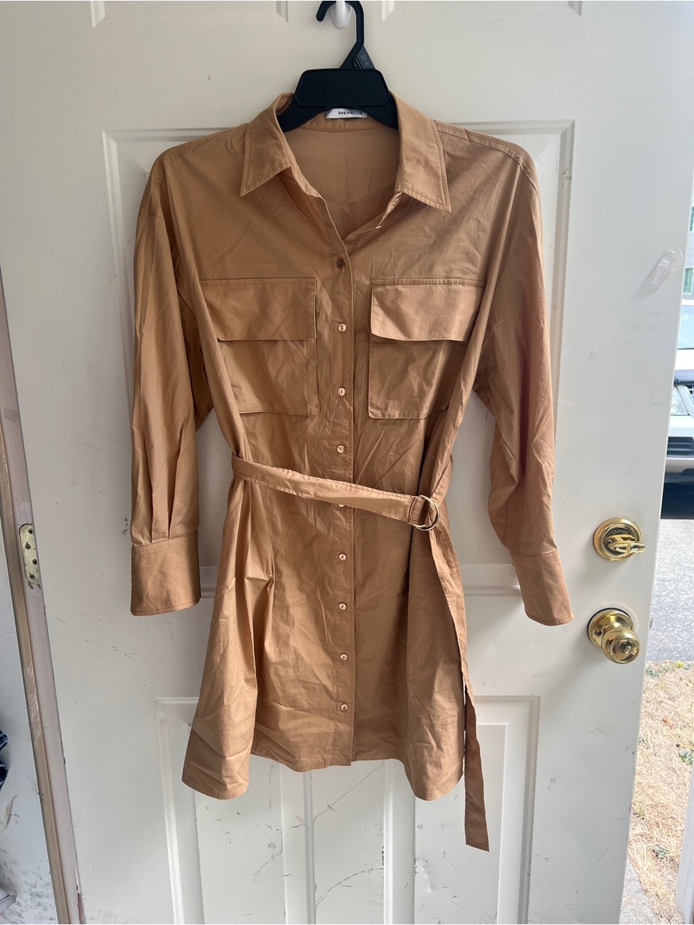Sheike Camel Belted Dress - Picture 4 of 15